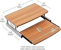Mind Reader Monitor Stand with Sliding Keyboard Drawer — image 3