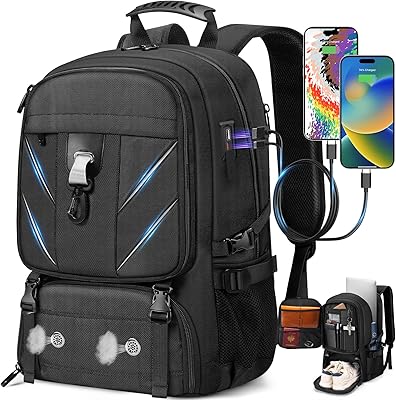 Banlole 17.3 Inch Travel Laptop Backpack with Shoe Compartment