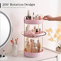 Aveniee 360 Rotating Makeup Organizer, Pink, 3-Tier — image 4