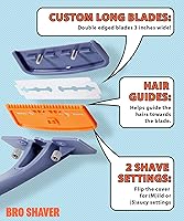 BroShaver 3.0 DIY Back & Body Hair Trimmer Gray — image 2