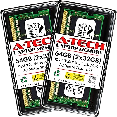 A-Tech 64GB DDR4 3200MHz SODIMM RAM Kit