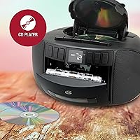 GPX BCA209B Portable Boombox with CD and Cassette Player — image 3