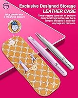 GlamTweeler Expert Slant and Point Tip Tweezer Set - Sparkle Baby Pink + Silver — image 2