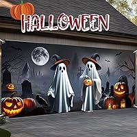 Preboun Halloween Ghost Garage Door Decoration 7 x 16 ft — image 4