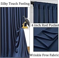 NSSONBEN 10ft x 10ft Navy Blue Backdrop Curtains, 2 Panels 5x10ft — image 2