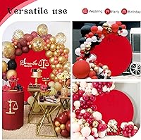 HAISIWLKJ 6.6ft Round Backdrop Stand with Red Arch Cover — image 7