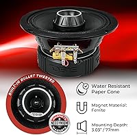 DS18 PRO-ZT6 6.5-Inch Mid-Range Loudspeaker with Bullet Tweeter — image 3