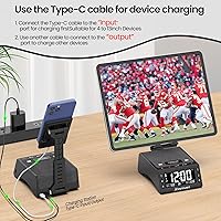 JTEMAN Bluetooth Speaker Stand with Alarm Clock — image 5