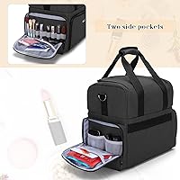 BAFASO 2 Layers Large Travel Makeup Bag with 3 Inner Removable Pouches — image 4