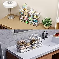 Yieach 3 Pack Clear Storage Drawers with 10 Drawers — image 4