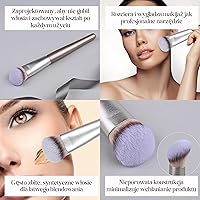 SaDM Shiny Contoured Makeup Brush - Champagne Gold — image 5