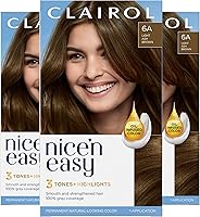 Clairol Nice'n Easy Permanent Hair Dye 6A Light Ash Brown Pack of 3 — image 1