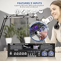 Pyle PREA90WBT 6-Channel Bluetooth Hybrid Home Amplifier — image 5