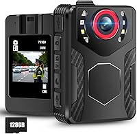 rgjzkgn 1080P FHD Body Camera with Audio and Video Recording, 128GB, Night Vision — image 1