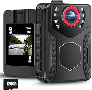 rgjzkgn 1080P FHD Body Camera with Audio and Video Recording, 128GB, Night Vision Review