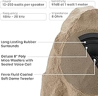 Theater Solutions 2R8S Outdoor Sandstone 8″ Rock Speakers — image 9