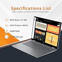 HP OmniBook X Flip 14″ 2K Touch-Screen 2-in-1 Laptop, AMD Ryzen AI 7 3500U, 24GB RAM, 1.5TB Storage — image 3