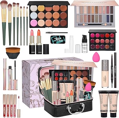 Venshun Makeup Kit Full Multi-Purpose Beauty Set - 20 Color Palette, Lipstick, Foundation, Brushes, Gift Box