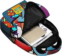 ELENAYAH Geometry Old School Gaming Backpack — image 3