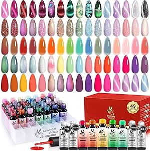 Lavender Violets 49 PCS Gel Nail Polish Set Review