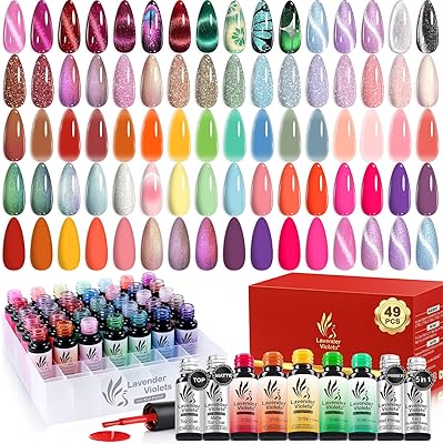 Lavender Violets 49 PCS Gel Nail Polish Set