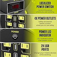 Masterplug 50ft Cord Reel with 4 Outlets & 2 USB Ports — image 2