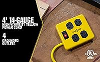 Yellow Jacket 2177N Metal Power Block with 4 Outlets — image 6