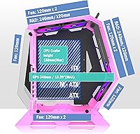 KEDIERS C570 Pink ATX Mid Tower Gaming Case — image 5