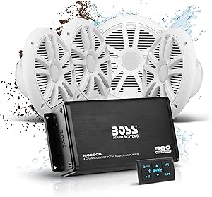 BOSS Audio Systems ASK904B.64 Marine Speakers & Amplifier