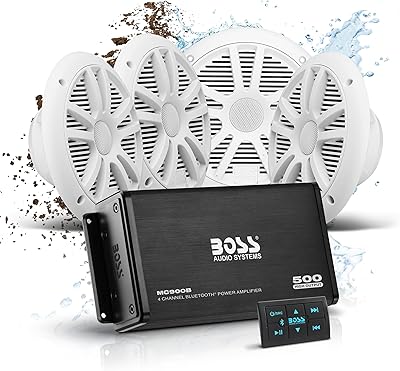 BOSS Audio Systems ASK904B.64 Marine Speakers & Amplifier