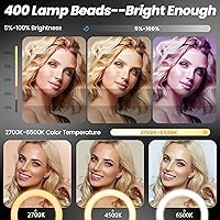 MACTREM 18″ Foldable Ring Light with Stand — image 4