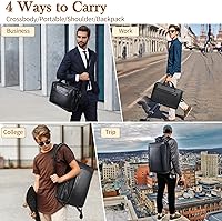 STUERY Faux Leather Messenger Bag for Men 17-17.3 Inch — image 7