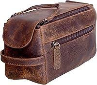 KomalC Premium Buffalo Leather Toiletry Bag — image 1