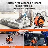 VEVOR 100FT Retractable Extension Cord Reel 12AWG — image 6