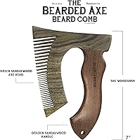 Bearded Axe Beard Comb | Green & Golden Sandalwood — image 2