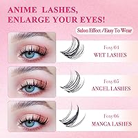 CCODDY Lash Clusters Kit - Wispy Natural & Manga Spiky 8-16mm D Curl — image 8