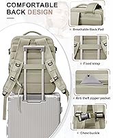 VGCUB Travel Backpack for Women Men 18x14x8 Inches — image 4