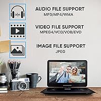 Pyle PDV177BK Portable DVD Player 17.9″ HD — image 4