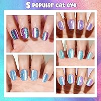 Jofay Fashion Cat Eye Press On Nails 160pcs - 2-Color Ombre Kit — image 3