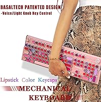 Basaltech Pink Mechanical Keyboard with Blue Switches — image 5