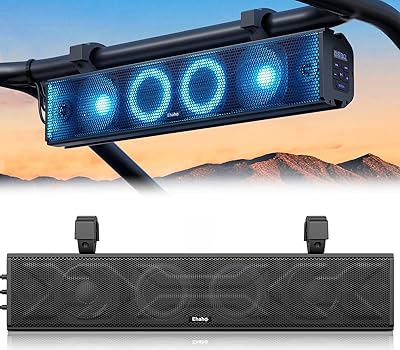 Ehaho MT4200 UTV Sound Bar 25-Inch Bluetooth with RGB Lighting