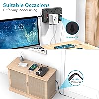 AOFO Surge Protector Flat Extension Cord Power Strip with USB Charging — image 2