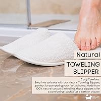 Eco Bath London Natural Toweling Slippers - Organic Cotton, Size S (6-7 Women/5-6 Men) — image 2
