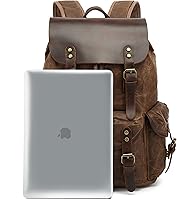 Lmagice Genuine Leather Canvas Waxed Backpack — image 4