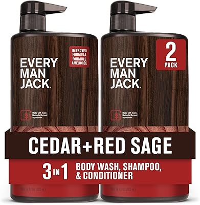 Every Man Jack Cedar + Red Sage Hydrating 3-in-1 All Over Wash 28.8oz (2 Pack)
