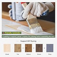 ROYMELO 34x84 Inch Glass Sliding Barn Door Slab with 6ft Hardware Kit — image 3