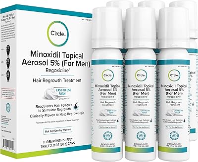 C’rcle Men’s Minoxidil 5% Foam 6-Month Supply