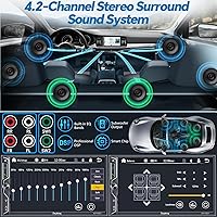 SJOYBRING QLED Double Din Car Stereo — image 3