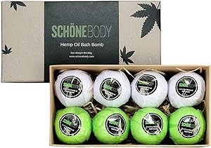 Schone Body Hemp Bath Bombs, Set of 8 - Mint & Lavender Scents Review