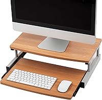 Mind Reader Monitor Stand with Sliding Keyboard Drawer — image 4
